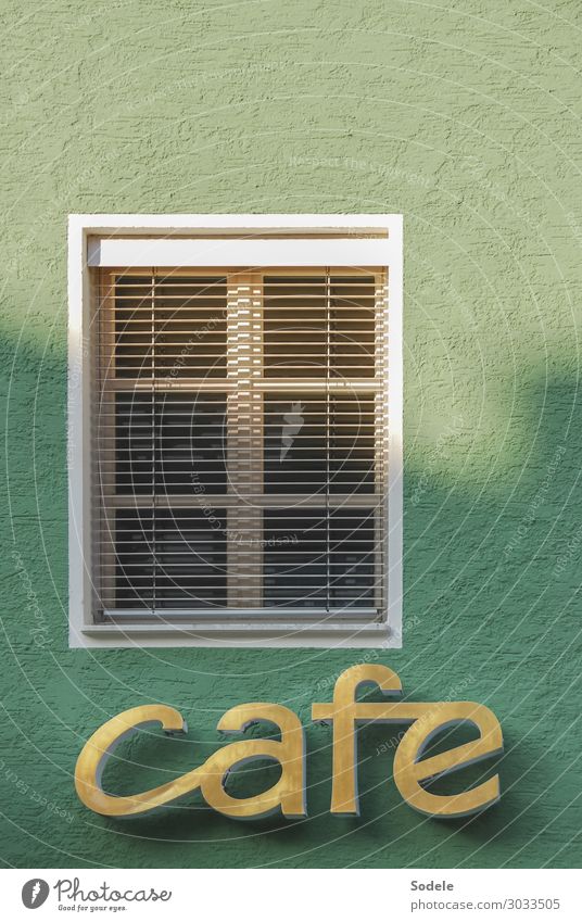 cafe without "é" Lifestyle City trip Gastronomy Café Facade Characters Signs and labeling Authentic Elegant Town Gold Green Relaxation To enjoy Luxury Billboard