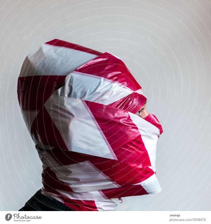 profile picture Masculine Man Adults Head 1 Human being Barrier Exceptional Crazy Red White Identity Protection Reliability Whimsical social media Profile