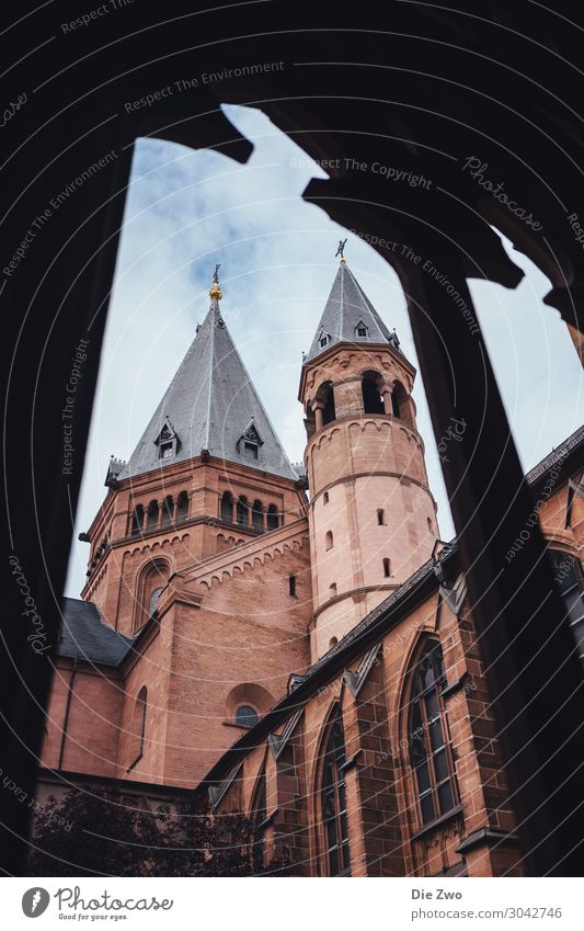 Mainz Cathedral Dome of Mainz Germany Rhineland-Palatinate Town Capital city Downtown Deserted Church Architecture Roof Tourist Attraction Landmark Might Brave