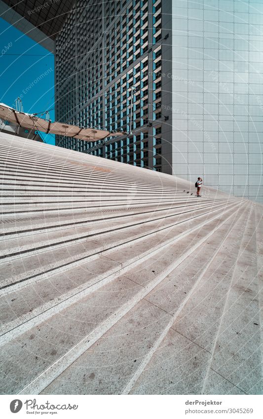 Stairs on the square de la defense Vacation & Travel Tourism Trip Adventure Freedom Sightseeing City trip Capital city High-rise Manmade structures Building