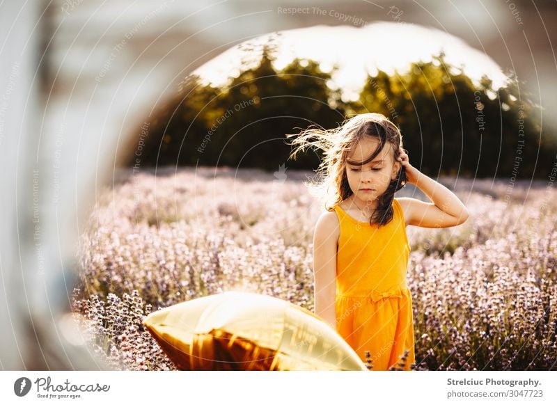 Portrait of a cute young girl Lifestyle Joy Happy Leisure and hobbies Playing Vacation & Travel Summer Child Human being Infancy Environment Nature Landscape