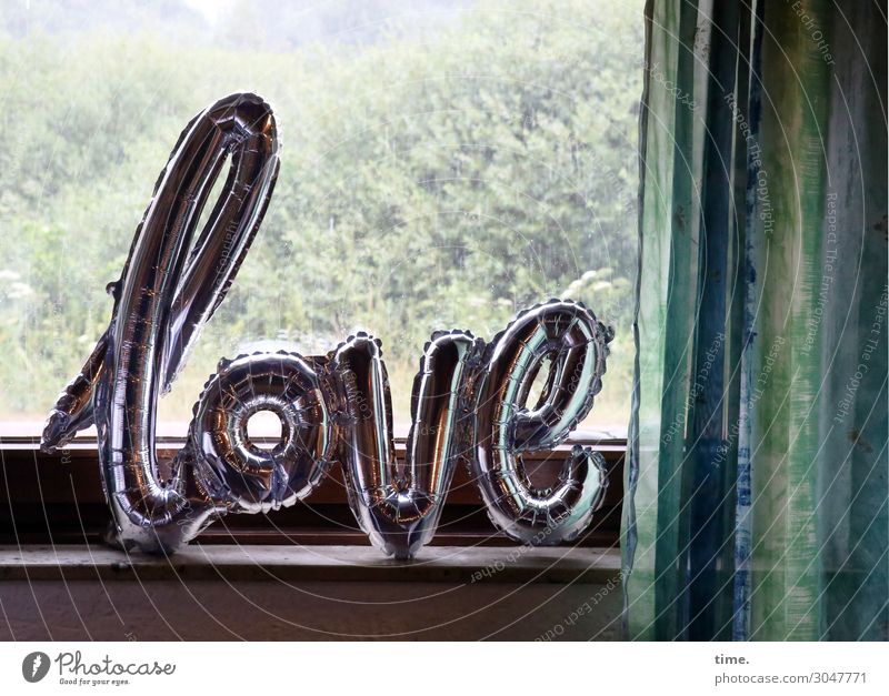 Inflatable love. Living or residing Air Bad weather Rain Bushes Window Window board Curtain Drape Decoration Plastic Characters Enthusiasm Cool (slang) Passion