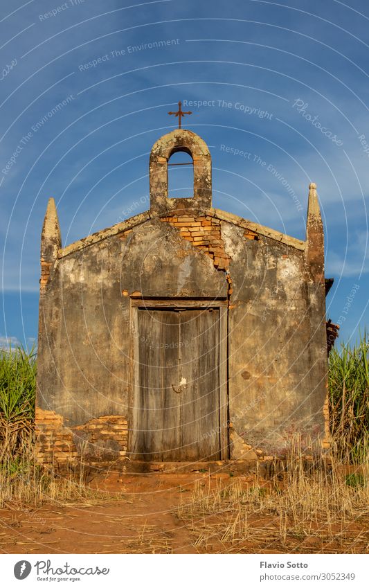 old chapel Vacation & Travel Trip Sun Church Ruin Door Old Religion and faith Chapel Colour photo Exterior shot Deserted Day Light Wide angle Forward