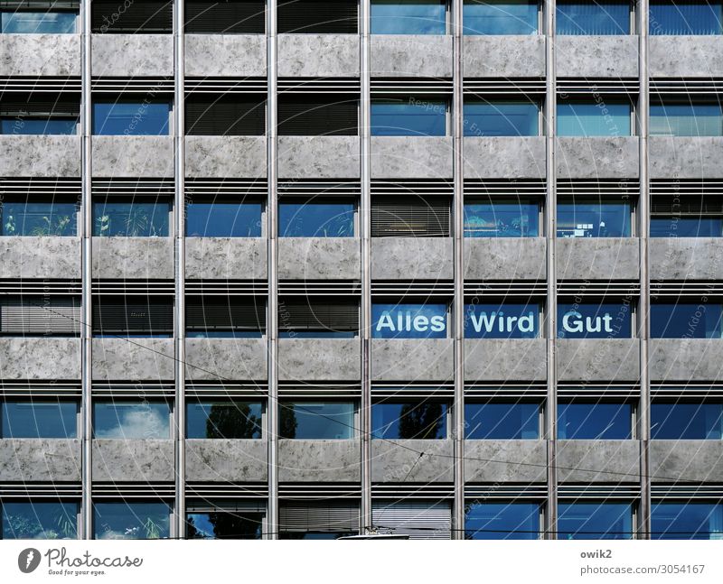 Calming Vienna Downtown House (Residential Structure) High-rise Wall (barrier) Wall (building) Balcony Window Concrete Glass Characters Tall Above Town Optimism