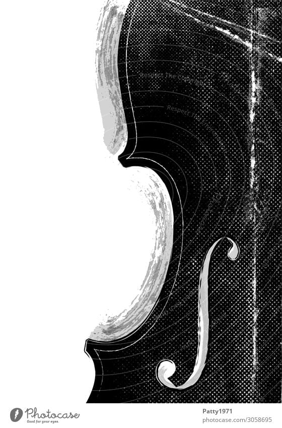 music Music Double bass String instrument Cello Violin Retro Black White Culture Art Illustration Vintage Background picture Black & white photo Abstract