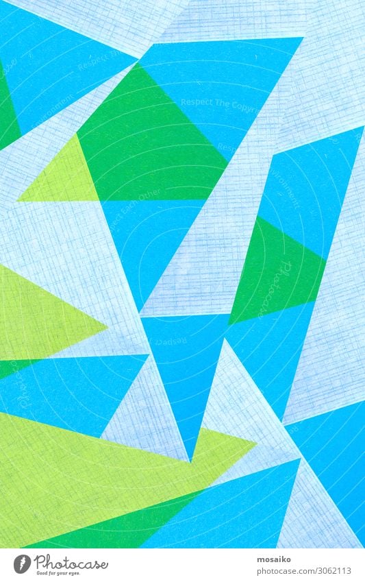 geometric shapes on paper texture - blue and green Style Design Happy Wallpaper Wedding Craft (trade) Business Internet Art Fashion Paper Package Line Simple