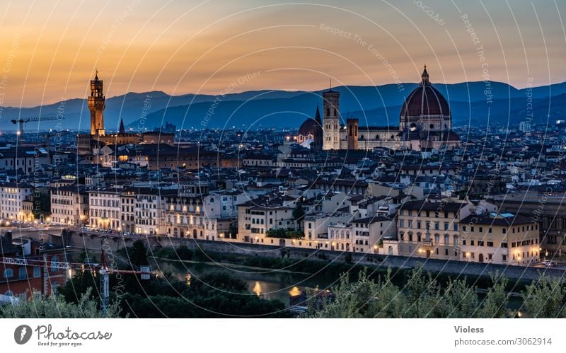florence Florence Tuscany Cradle of the Renaissance Piazzale Michelangelo Cathedral Santa Maria del Fiore Italy Sunset Light bishop's church Twilight Arno