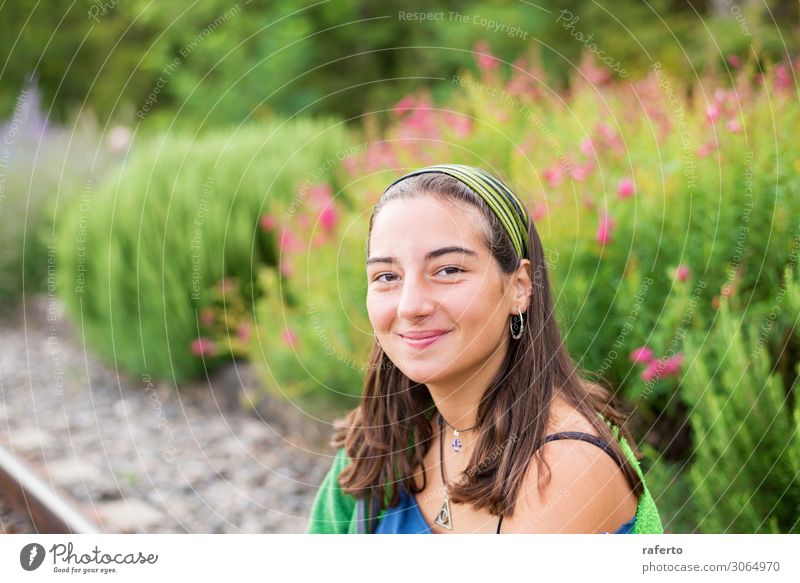 Portrait of a confident young woman Joy Happy Beautiful Contentment Leisure and hobbies Freedom Summer Feminine Girl Young woman Youth (Young adults) Woman