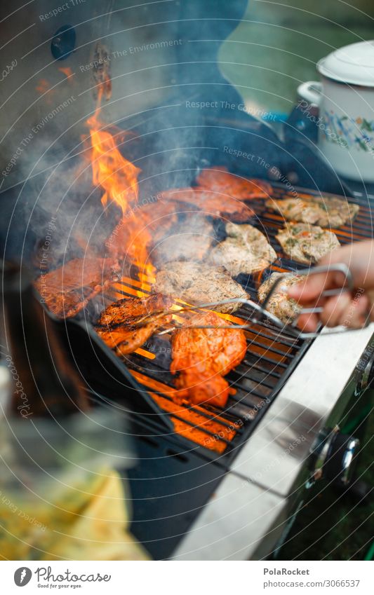 #A# Always nice meat Climate Climate change Esthetic Barbecue (event) BBQ Meat Steak Gardening Summer BBQ season Fire Charcoal Colour photo Subdued colour
