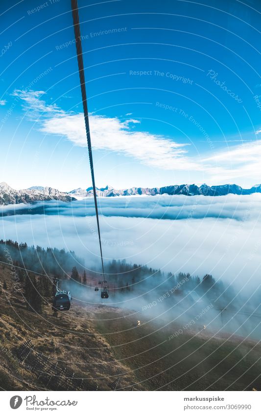 Cable car in the fog Vacation & Travel Winter Snowboard Nature To enjoy Contentment Joie de vivre (Vitality) Adventure Freedom mountain aerial passenger line