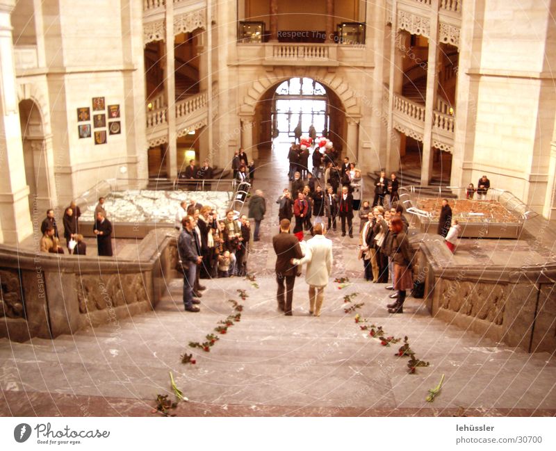 wedding Wedding Rose Matrimony Friendship Festive Group Couple Stairs marble civil registry office ... Lovers
