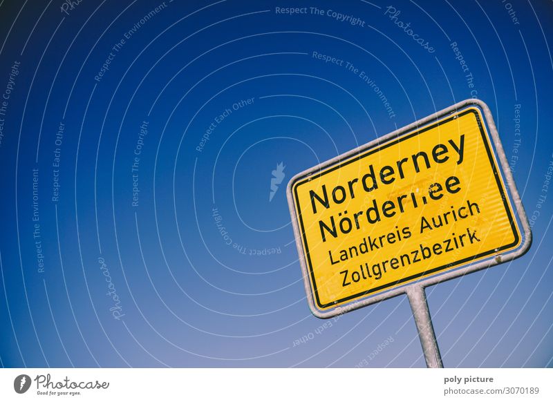 City entrance sign of Norderney Leisure and hobbies Vacation & Travel Tourism Summer Summer vacation Environment Climate change North Sea Ocean Relaxation
