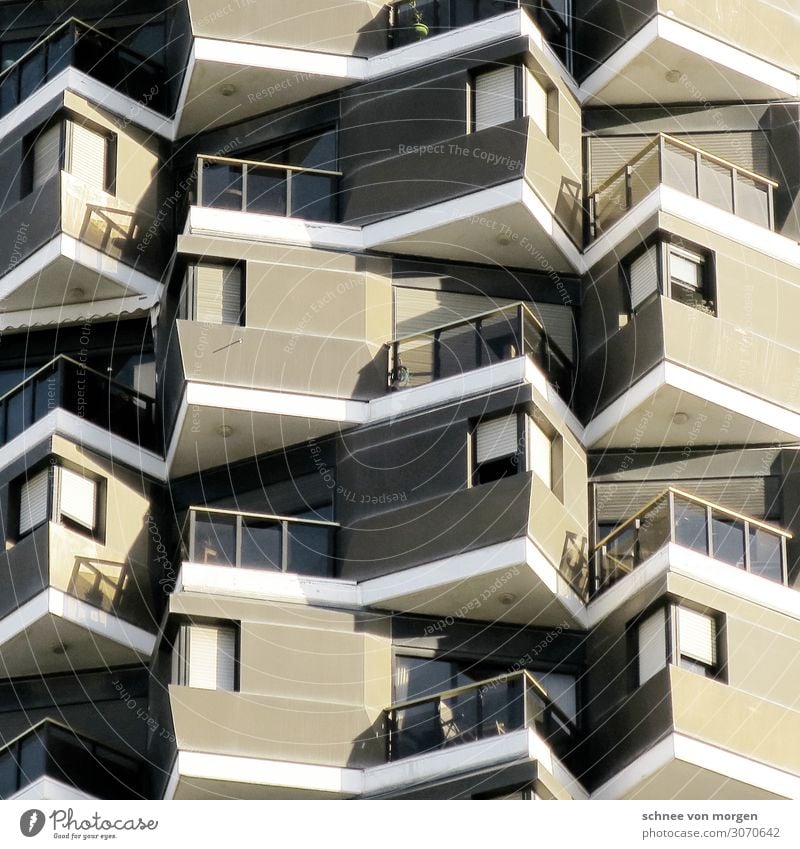beautiful views Manmade structures Building Architecture Facade Balcony Exceptional Esthetic Style "Tel aviv Window View" Colour photo Light Shadow Contrast