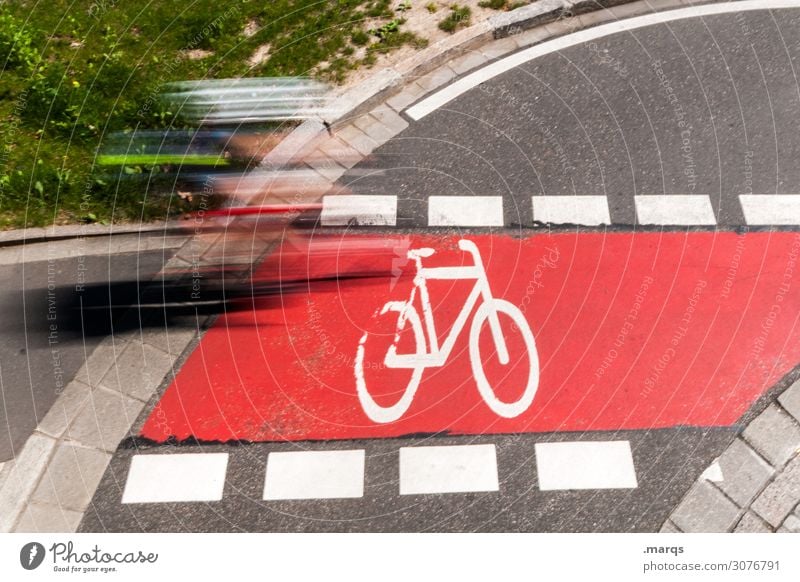 cycle path Leisure and hobbies Cycling 1 Human being Summer Meadow Transport Means of transport Traffic infrastructure Road traffic Lanes & trails Cycle path
