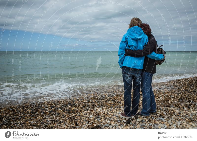 Mother an son watching the sea. Lifestyle Design Healthy Wellness Well-being Senses Relaxation Meditation Vacation & Travel Tourism Far-off places Sightseeing