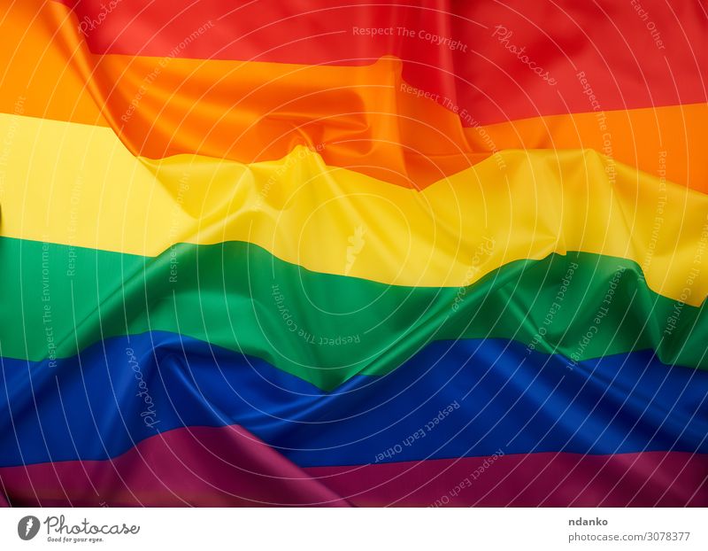 symbol of freedom of choice of lesbians, gays Lifestyle Freedom Homosexual Culture Cloth Flag Love New Blue Yellow Green Pink Red Relationship Peace Attachment