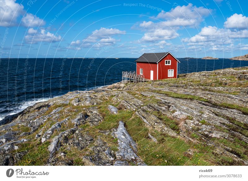 View of the island Åstol in Sweden Relaxation Vacation & Travel Tourism Summer Ocean Island House (Residential Structure) Nature Landscape Water Clouds Rock