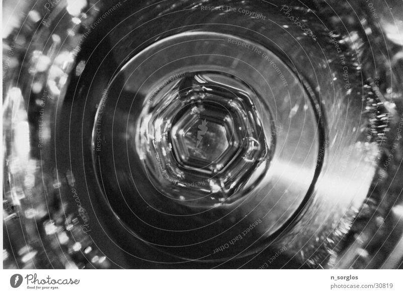 glass Macro (Extreme close-up) Kitchen Black & white photo Glass Sun Circle