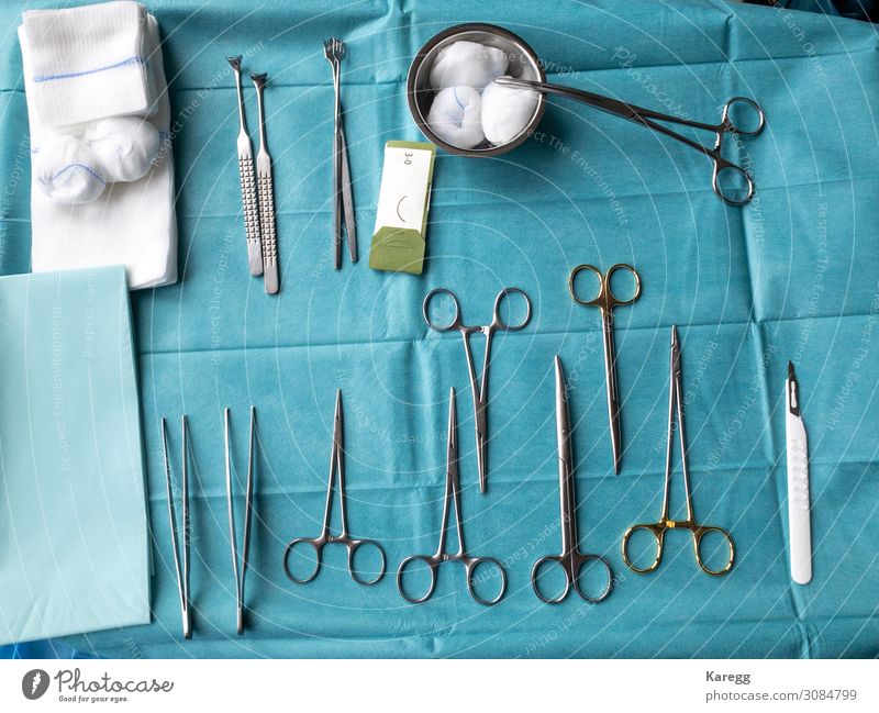 surgical instruments Hospital Tool Scissors Work and employment Select Utilize health Operation tweezers surgeon medical medicine Sterile procedure table