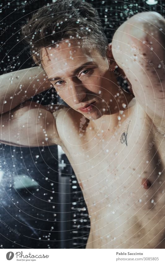 Men in the Shower Beautiful Personal hygiene Skin Athletic Human being Masculine Homosexual Man Adults Body 1 18 - 30 years Youth (Young adults) Short-haired