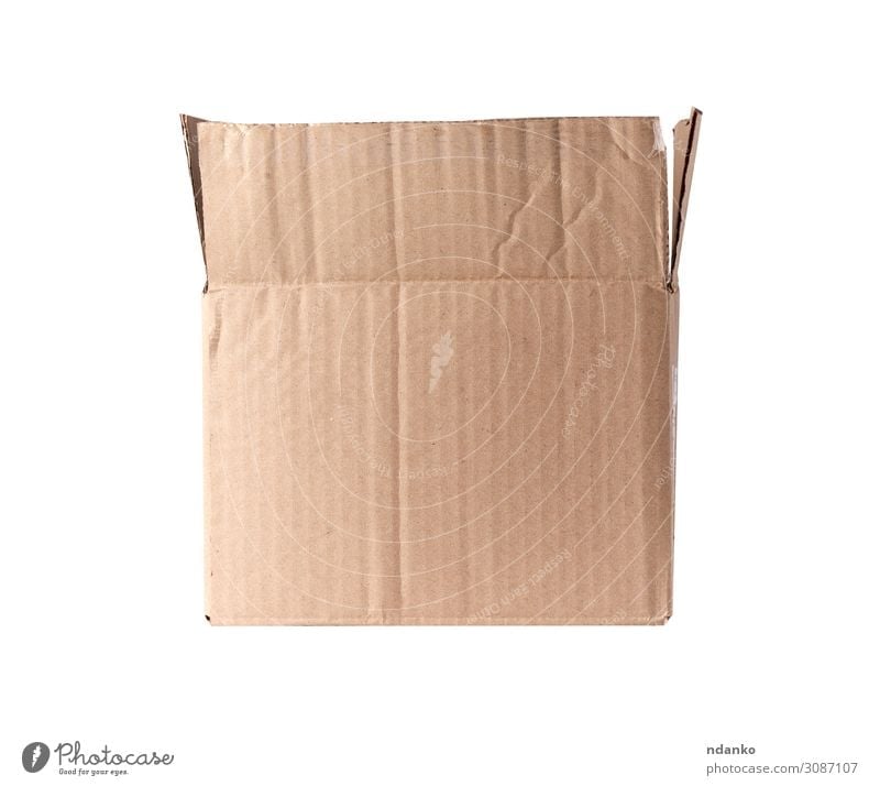 brown rectangular box of cardboard Shopping Mail Business Transport Container Pack Paper Packaging Package Brown White Beige Blank Cardboard cargo Carton Open
