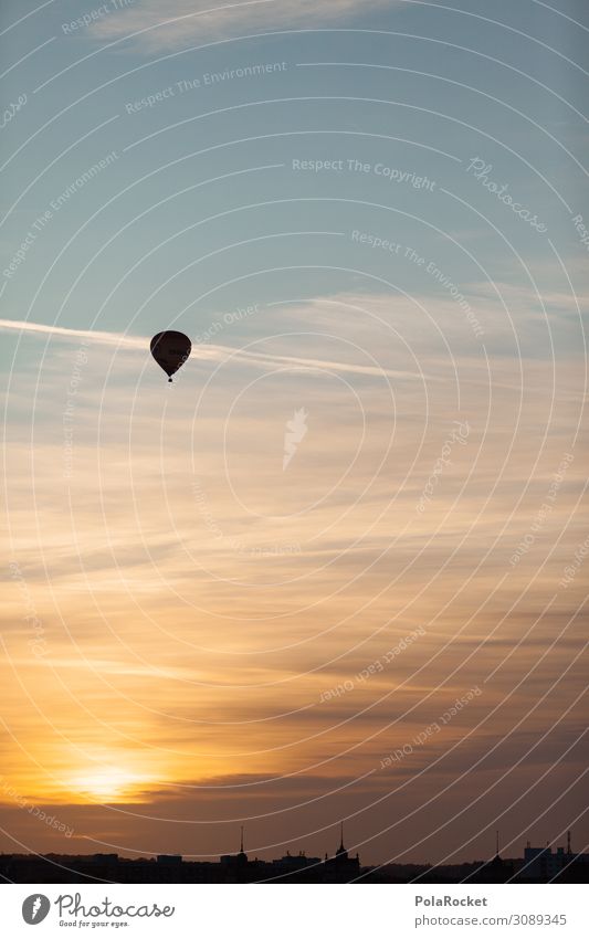 #A# Hot air Environment Nature Esthetic Hot Air Balloon Balloon flight Dresden Sunrise Tall Portrait format Wake up Colour photo Subdued colour Exterior shot