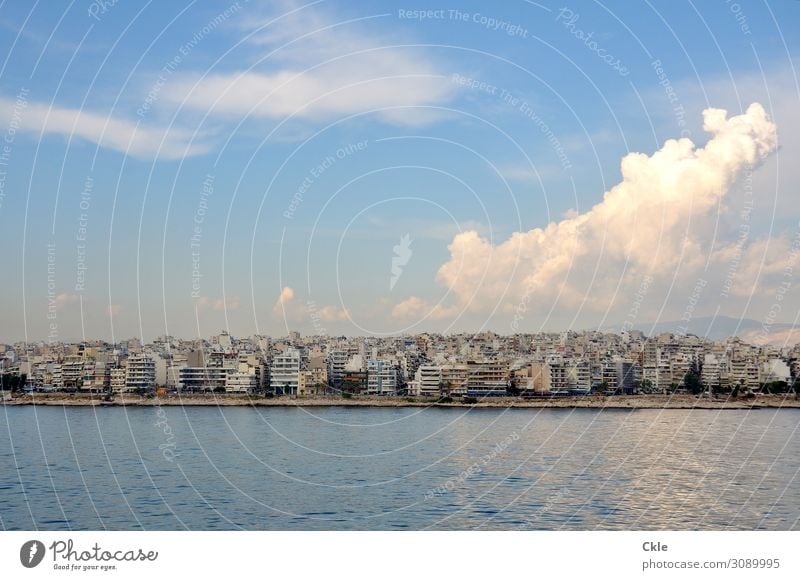 Piraeus Vacation & Travel City trip Cruise Summer Ocean Flat (apartment) House (Residential Structure) Environment Air Water Sky Clouds Sunlight Coast "Piraeus