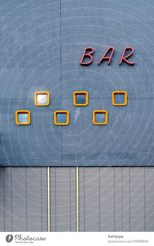 At the bar, at the bar, what are they doing? Sign Characters Digits and numbers Signs and labeling Yellow Bar Tavern Window Architecture The fifties Seventies
