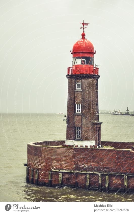 lighthouse Landscape Water Bad weather Coast North Sea Port City House (Residential Structure) Industrial plant Tower Lighthouse Manmade structures Building