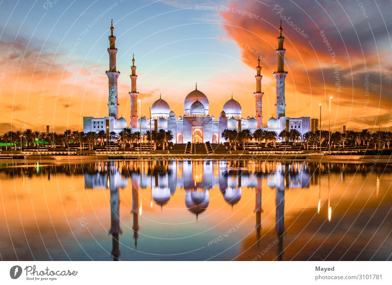 Zayed Grand Mosque Art Museum Newspaper Magazine Book Abu Dhabi Town Capital city Skyline Manmade structures Building Architecture Tourist Attraction Landmark