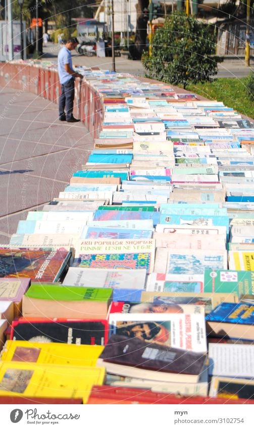 Flea market books sale on the street Book street sale Display library Sell browse Reading Library Novel Literature Education Know Reading matter