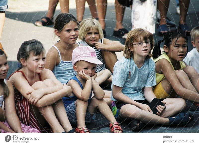 children1 Street party Audience Summer vacation Group Group of children