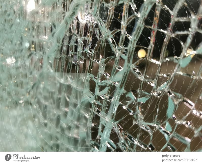 shattered glass, broken window pane, nightlife Accident Broken Damage peril detail Glass background Abstract Crack & Rip & Tear Risk Vandalism Force cracked