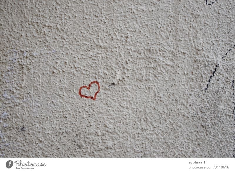 Love on the wall, red heart Sign Heart Red Emotions Happy Contentment Optimism Power Acceptance Trust Sympathy Friendship Together Infatuation Loyalty Romance