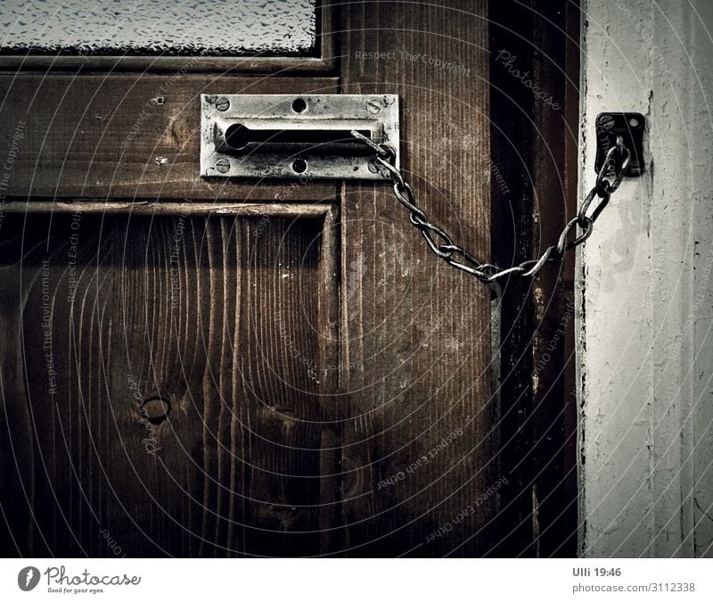Just close. Flat (apartment) Room locking Window Door Wood Glass Lock Living or residing Old Authentic Dark Historic Cold Retro Brown Gray Safety (feeling of)