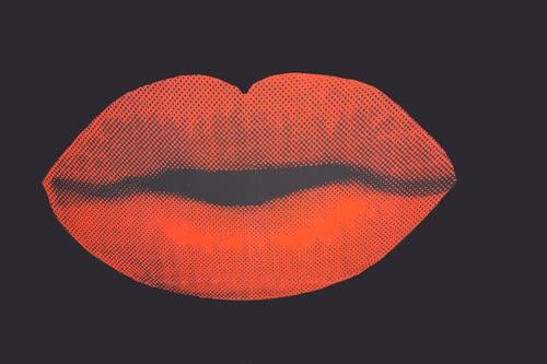 A big kiss for you Style Design Mouth Lips Valentine's Day Work of art Sign Breathe Observe Blossoming Feasts & Celebrations Smiling Illuminate Love Embrace