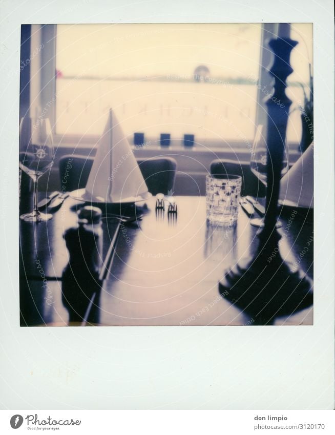 restaurant Nutrition Gastronomy Culture Expectation To enjoy Arrangement Quality Services Moody Polaroid Subdued colour Interior shot Close-up Copy Space bottom