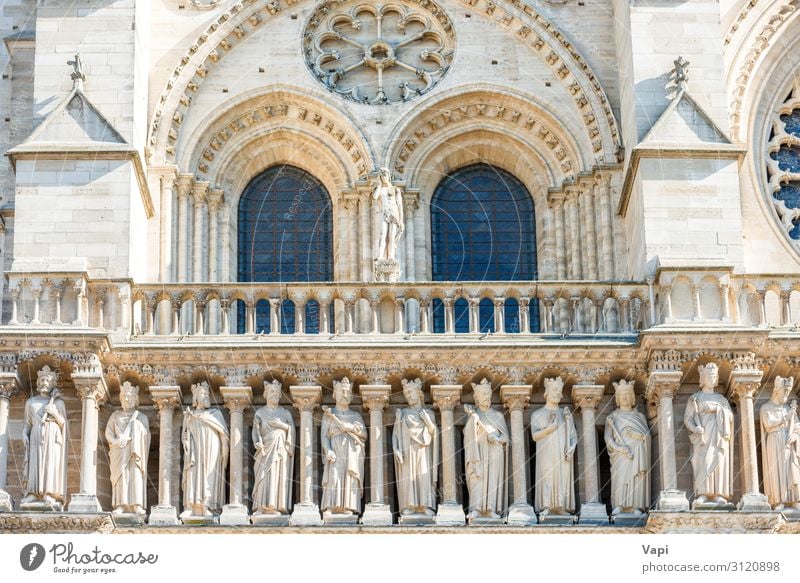 Details on facade of Notre-Dame de Paris Style Design Vacation & Travel Tourism Trip Sightseeing City trip Summer vacation Sculpture Architecture Culture Town