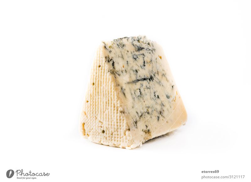 Blue cheese slice isolated on white background blue cheese Food Healthy Eating Food photograph French Gourmet Cheese Italian Europe Spanish Exceptional Variety