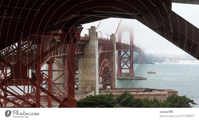 Golden Gate Bridge from Below, San Francisco Vacation & Travel Tourism Trip Adventure Far-off places Ocean Technology San Francisco bay California USA Americas