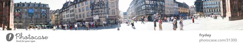 Square in Strasbourg Wide angle Panorama (View) Places Europe Münster Human being Large Panorama (Format)