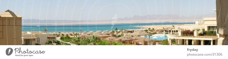 red sea Panorama (View) Wide angle Hotel Egypt Vacation & Travel Beach Ocean Contentment Red Sea Large Panorama (Format)