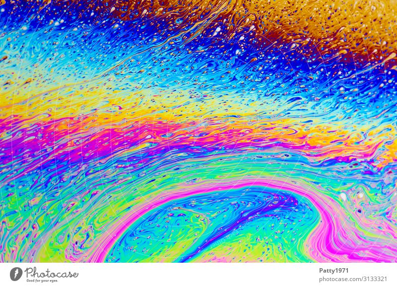 Interference colors in a soap film Science & Research Physics interference colours Surface tension Swirl Soap bubble Fluid Crazy Multicoloured Movement Bizarre
