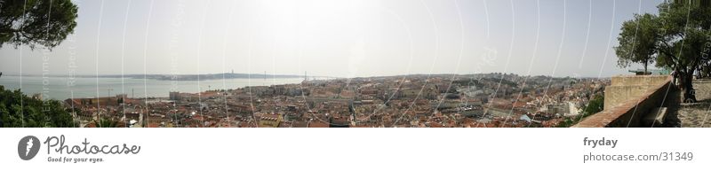 Lisbon III Panorama (View) Wide angle Portugal Town Europe Harbour Large Panorama (Format)