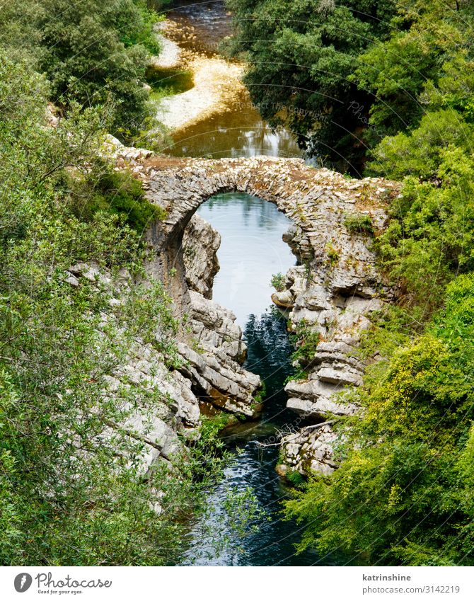 A medieval bridge in campania, italy Vacation & Travel Tourism Mountain Landscape River Ruin Bridge Street Stone Historic cilento Campania Italy calore gorges