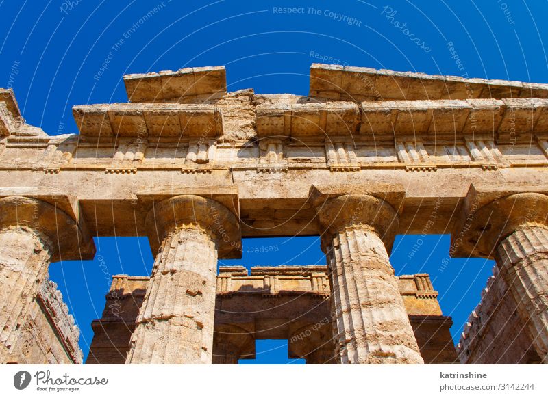 The greek Temple of Hera-II. Paestum, Italy Vacation & Travel Tourism Art Culture Park Ruin Architecture Stone Old Religion and faith Poseidonia Acropolis Greek