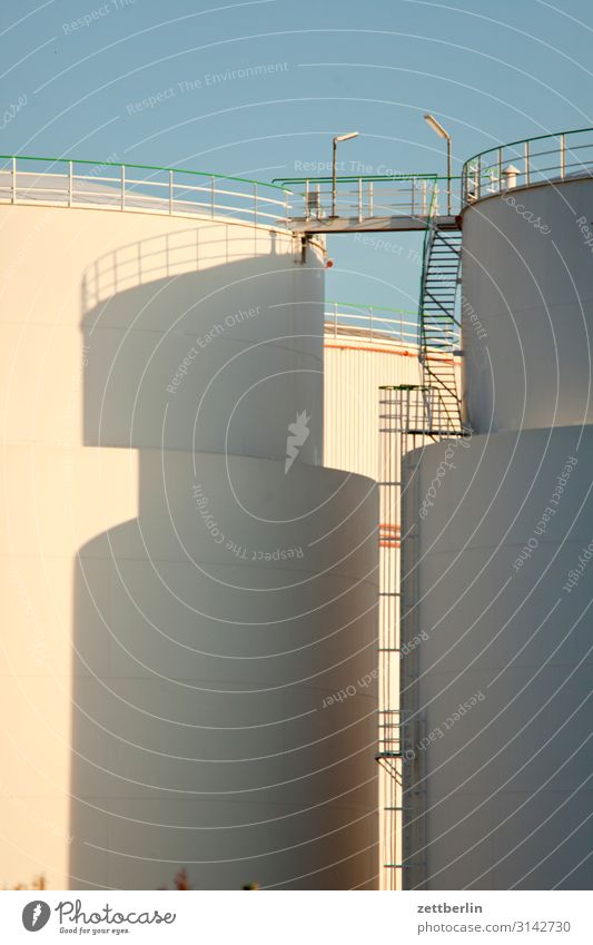 oil tank Oil Tank Oil tank Storage oil storage Fuel oil outdoor storage Supply Harbour behala Berlin Provision Logistics White Light Shadow Deserted Copy Space