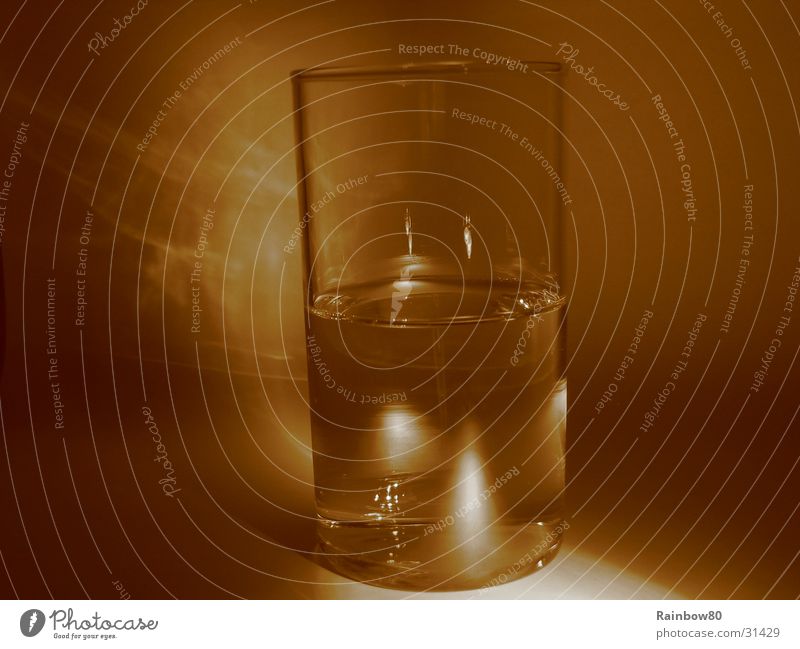 Water glass 2 Tumbler Reflection Living or residing Glass Sepia Light (Natural Phenomenon)