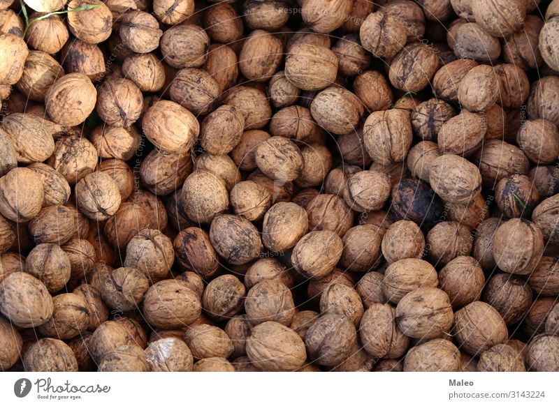 walnuts Abstract Agriculture Autumn Background picture Brown To break (something) Harvest Detail Dry Part Food Fresh Fruit Garden Healthy Healthy Eating Heap