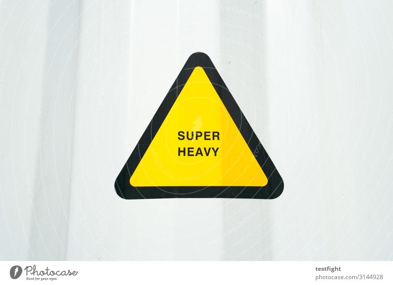 SUPER Sign Logistics Characters Warn Yellow Threat Colour photo